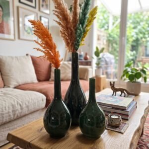 Vase "Trio émeraude"
